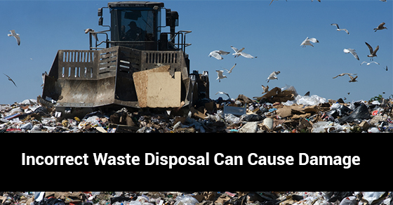Incorrect Waste Disposal Can Cause Damage
