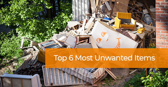 Top 6 Most Unwanted Items Top 6 Most Unwanted Items